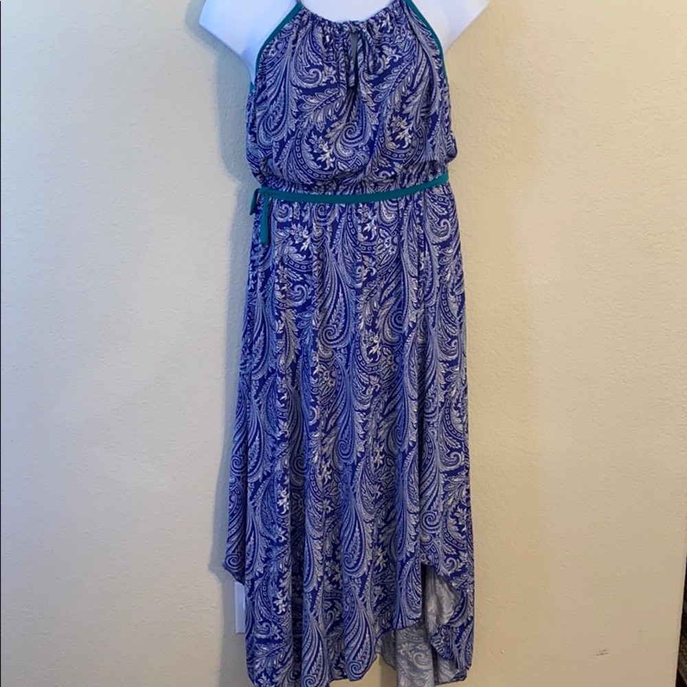 IGIGI Kaia Halter Maxi Dress in Cobalt Cachemire